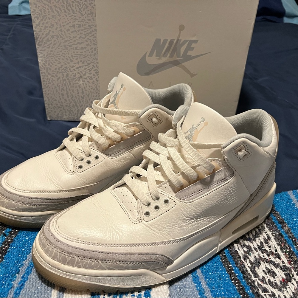 Nike Air Jordan 3 Craft Ivory Sneakers Size 12 OG Retro White Cement